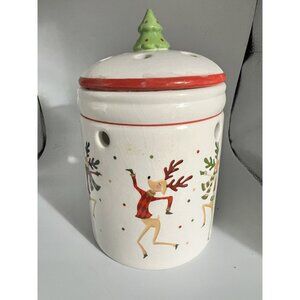Yankee Candle Dancing Reindeer Christmas Holiday Tart Wax Warmer Burner Tealight
